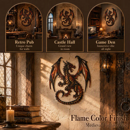 🐉‘Fiery Dragon’  Metal Wall Art