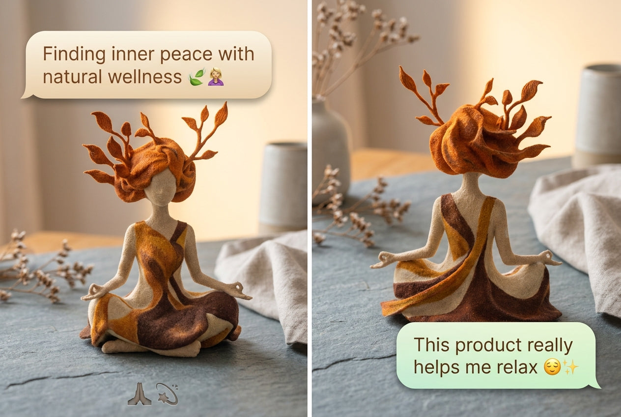 🔥🌿 Unique Meditative Nature Goddess Sculpture