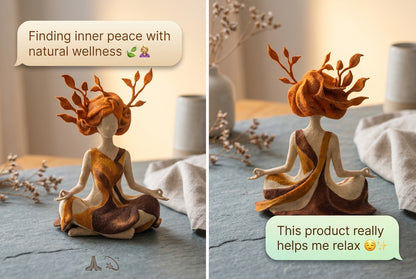 🔥🌿 Unique Meditative Nature Goddess Sculpture