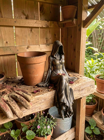 Lady Reaper - Ethereal Hooded Figure Sculpture