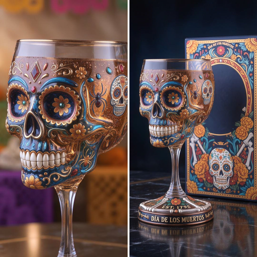 Day of the Dead Collector Goblet – Limited Edition Art Glass