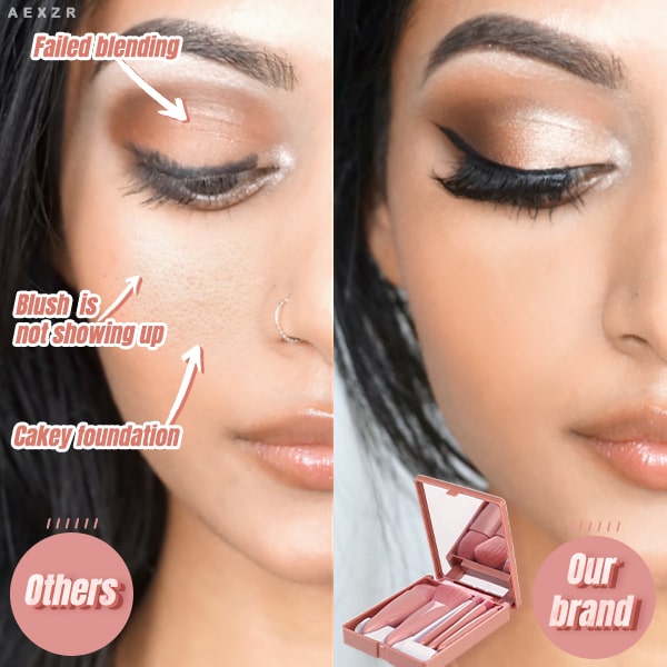 Resesminkborste 5-delars set