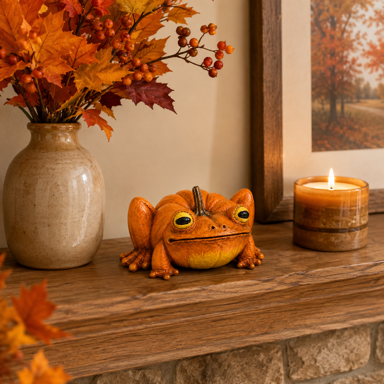 🎃Pumpkin Frog Decorative Figurine🐸