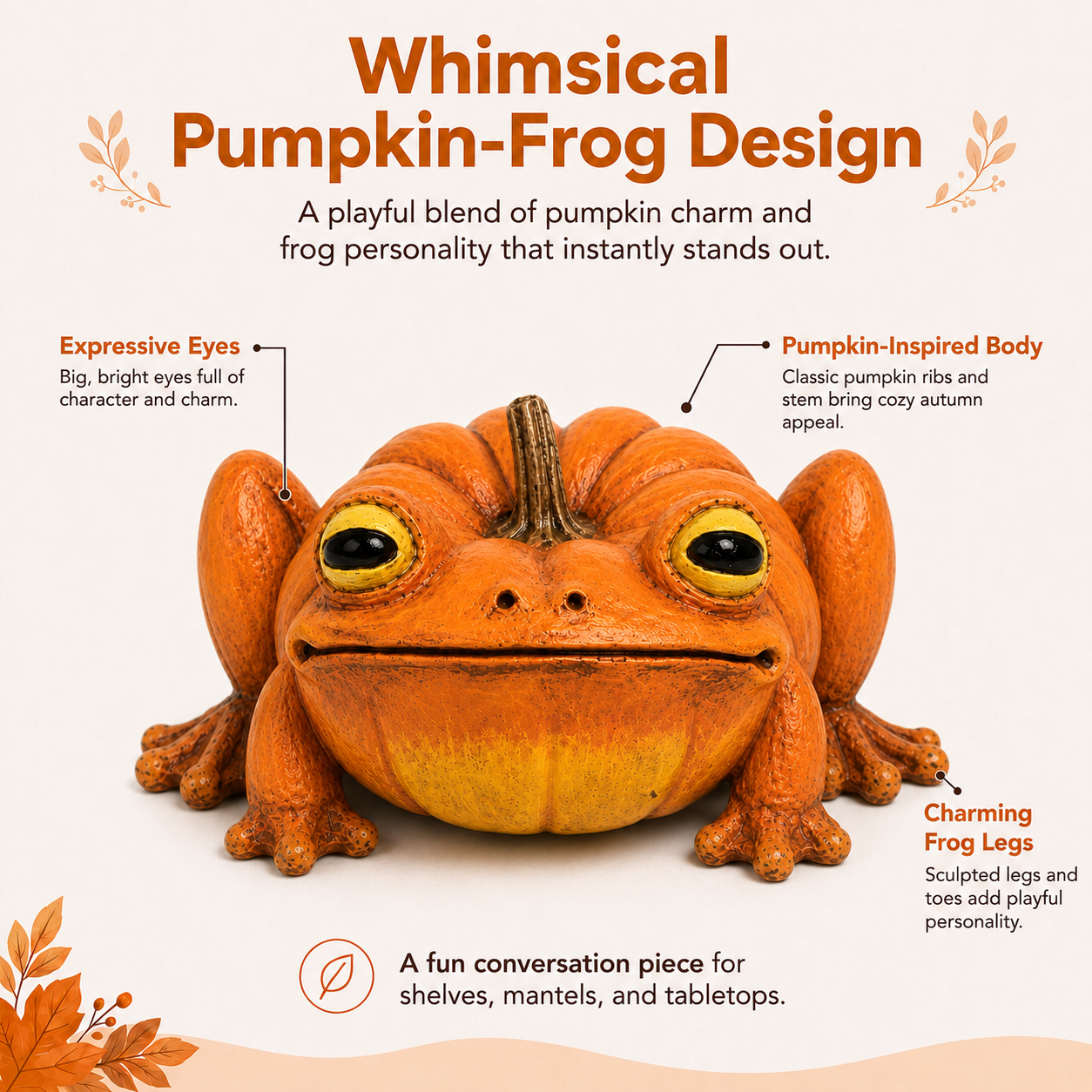 🎃Pumpkin Frog Decorative Figurine🐸