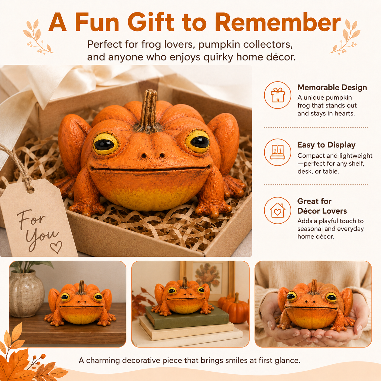 🎃Pumpkin Frog Decorative Figurine🐸