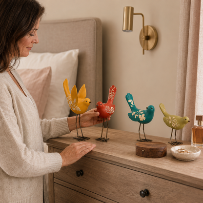 🐦Bird Songs and Botanical Melodies -- 4Pcs Botanical Garden Bird Figurine