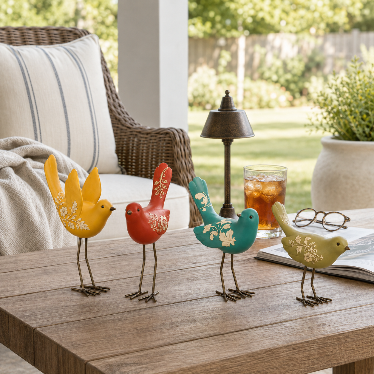 🐦Bird Songs and Botanical Melodies -- 4Pcs Botanical Garden Bird Figurine