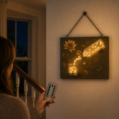 🍃Botanical Pour Lighted Wall Decor💡