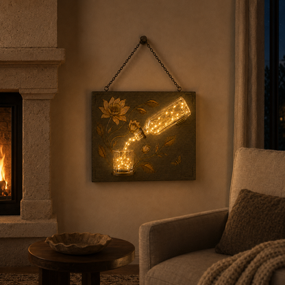 🍃Botanical Pour Lighted Wall Decor💡