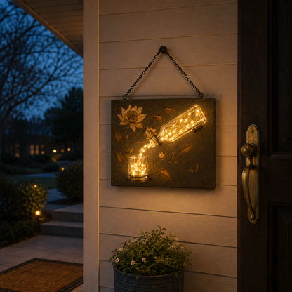 🍃Botanical Pour Lighted Wall Decor💡