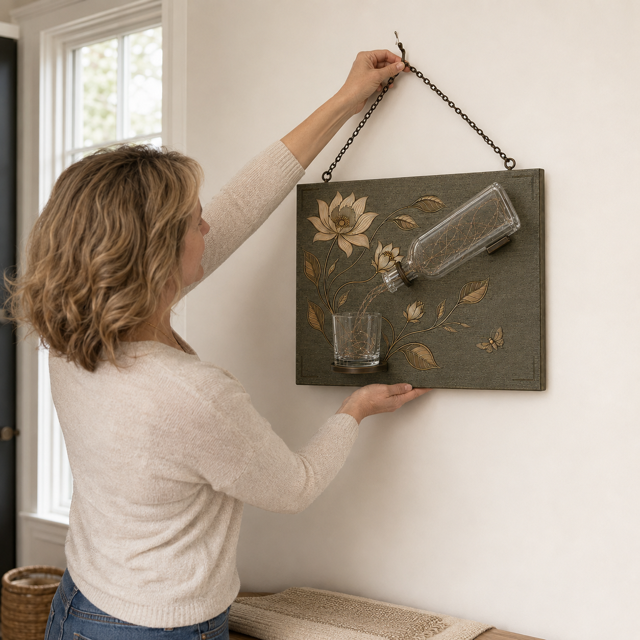 🍃Botanical Pour Lighted Wall Decor💡