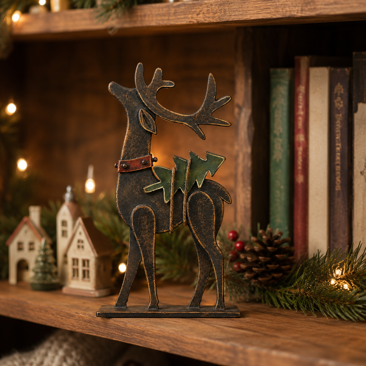 🦌Rustic Christmas Metal Reindeer Decor🎄