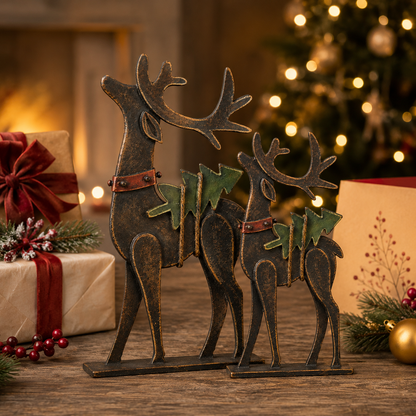 🦌Rustic Christmas Metal Reindeer Decor🎄