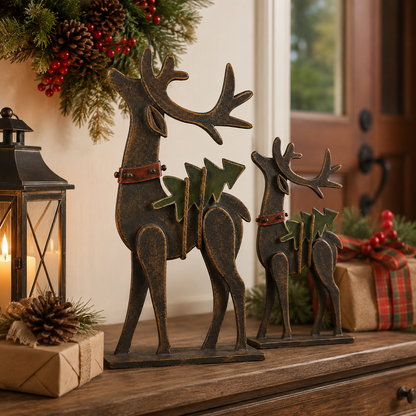 🦌Rustic Christmas Metal Reindeer Decor🎄