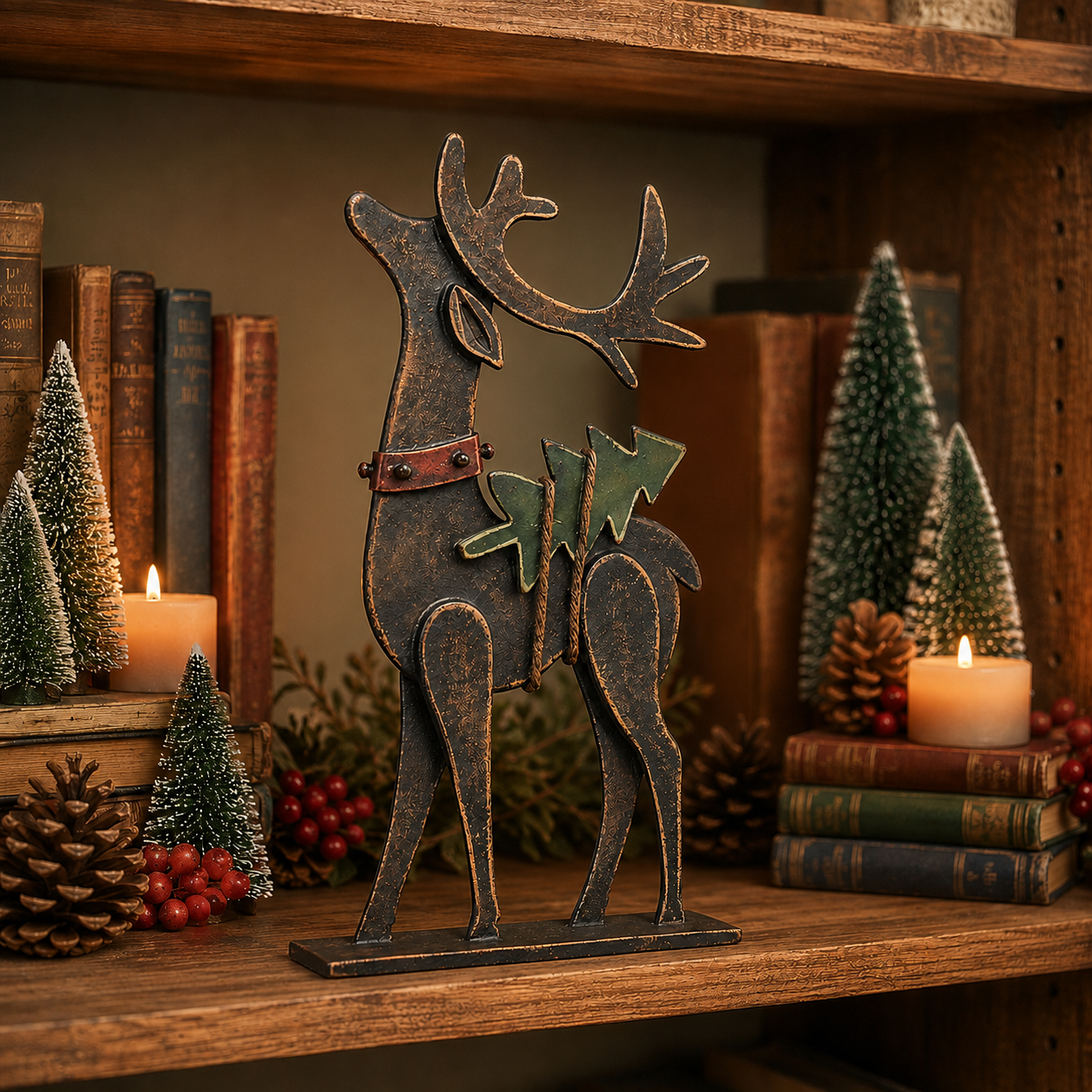 🦌Rustic Christmas Metal Reindeer Decor🎄