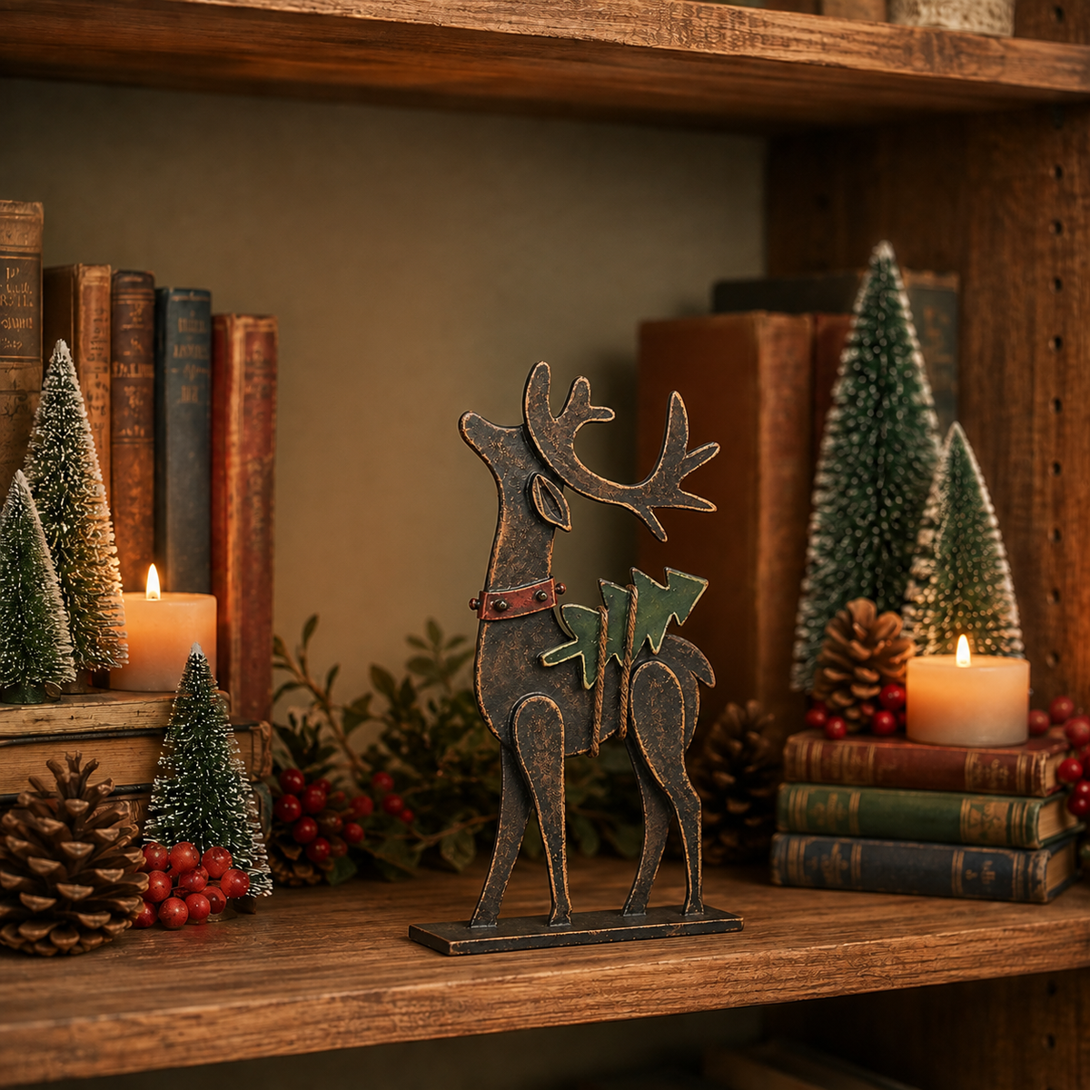 🦌Rustic Christmas Metal Reindeer Decor🎄