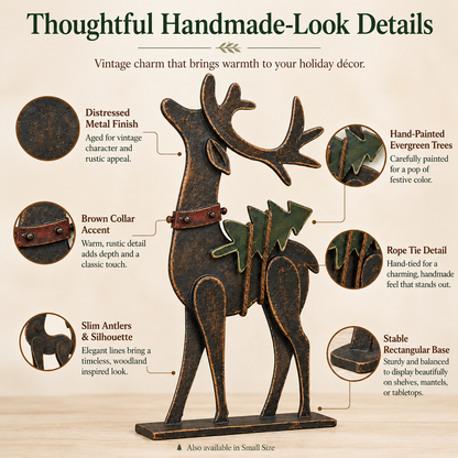 🦌Rustic Christmas Metal Reindeer Decor🎄