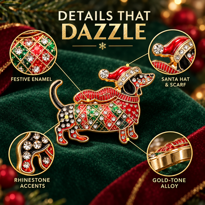 🐶 Limited Edition Dachshund Dog Brooch | Cute Sausage Dog Pin
