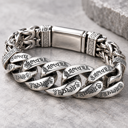Men's Retro Six-Syllable Mantra Bracelet