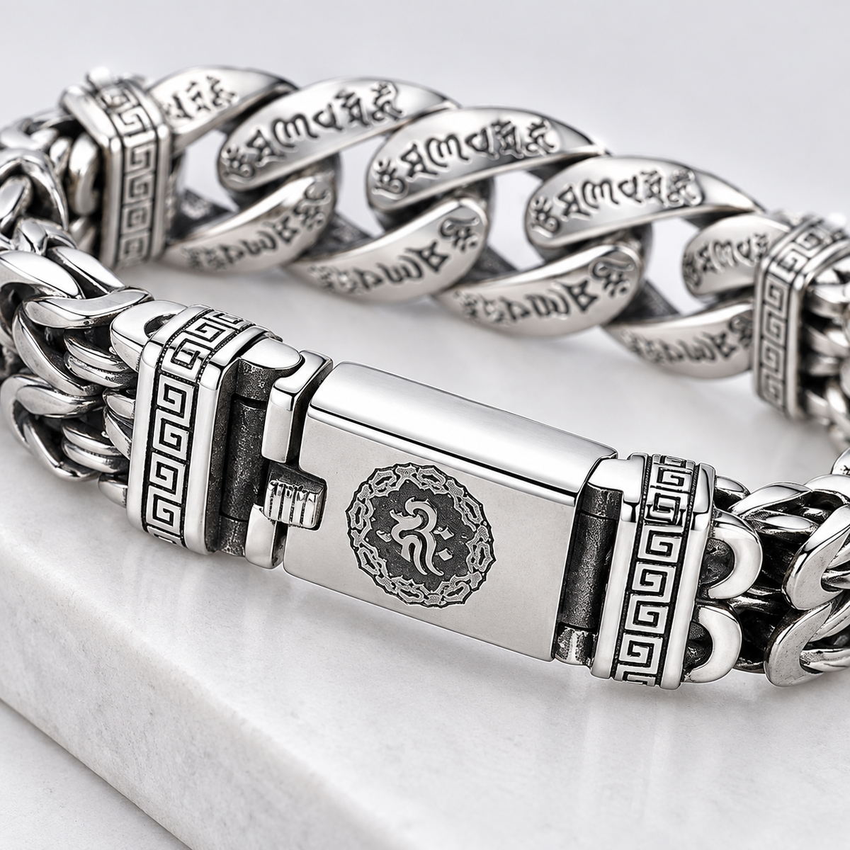 Men's Retro Six-Syllable Mantra Bracelet