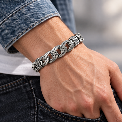 Men's Retro Six-Syllable Mantra Bracelet