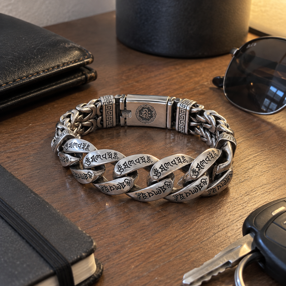 Men's Retro Six-Syllable Mantra Bracelet