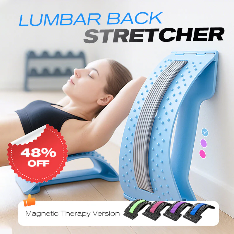 🧲 🔥 Magnetic Lumbar Stretcher – Acupressure Massage, Portable Design & Relieves Back Pain 🧘‍♂️✨