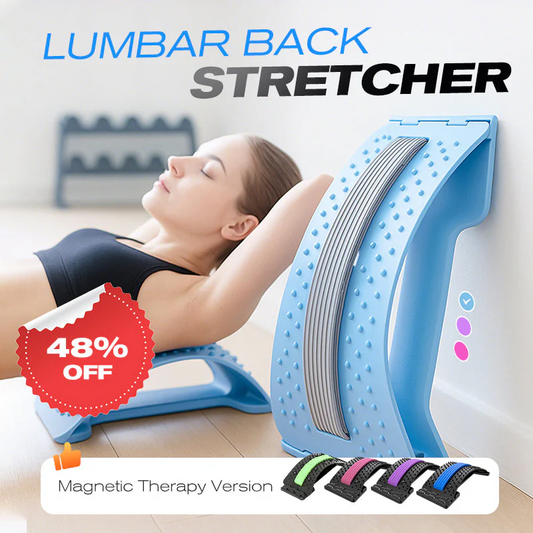 🧲 🔥 Magnetic Lumbar Stretcher – Acupressure Massage, Portable Design & Relieves Back Pain 🧘‍♂️✨