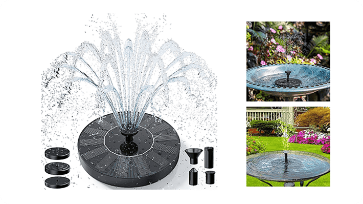 The solar fountain for vibrant gardens