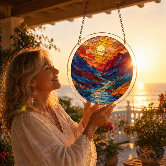 🔥Acrylic sunset and seascape jigsaw puzzle for window decoration