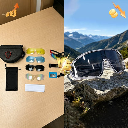 ☀️UV400 Photochromic Polarized Safety Glasses – 🥇Impact Resistant Outdoor Sports & Work Eyewear