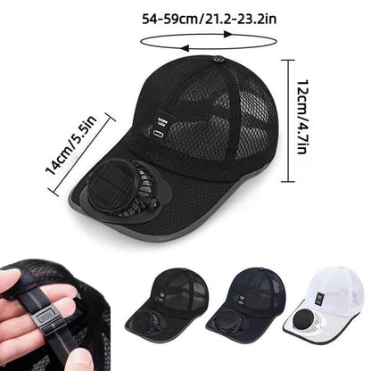 💨Solar Powered Fan Cap❄️