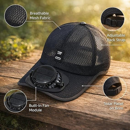 💨Solar Powered Fan Cap❄️