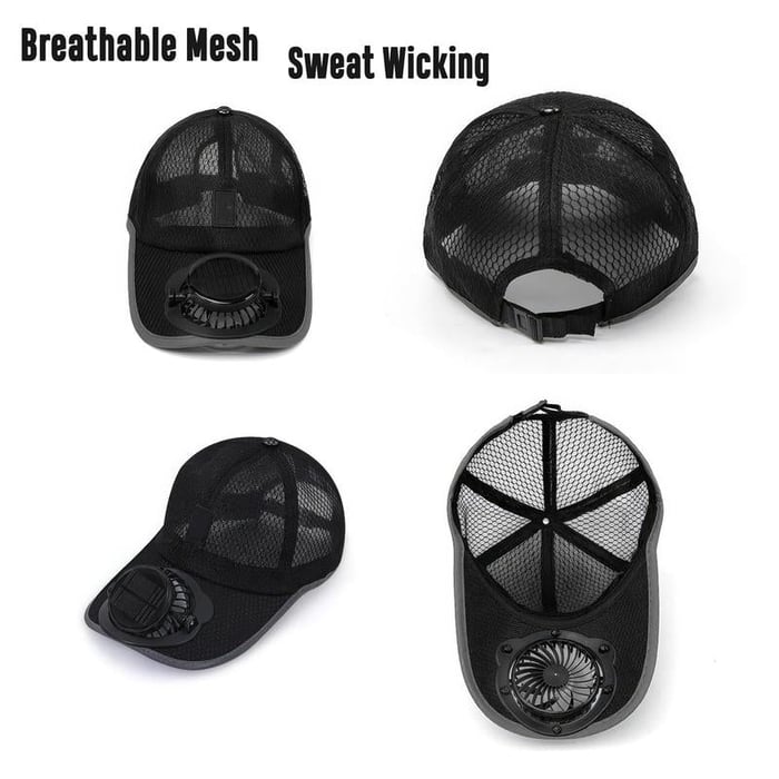 💨Solar Powered Fan Cap❄️