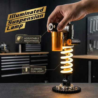 🔥Inspired Suspension Shock Absorber Lamp - Adjustable LED Light for Gamers & Car Enthusiasts