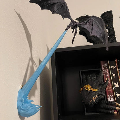 🐉 Vuurspuwende draak-boekenplankdecoratie-lamp + LED-vlamverlichtingsset