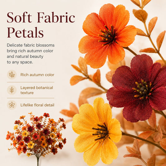 🍂Adjustable Fabric Fall Flower Bouquet Sets for Indoor & Outdoor Decor