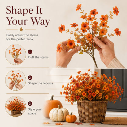 🍂Adjustable Fabric Fall Flower Bouquet Sets for Indoor & Outdoor Decor
