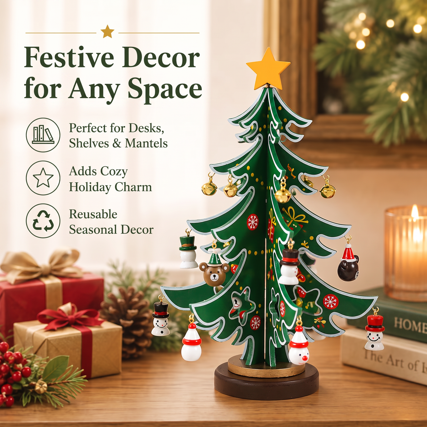 🎄 DIY Wooden Christmas Tree Ornament
