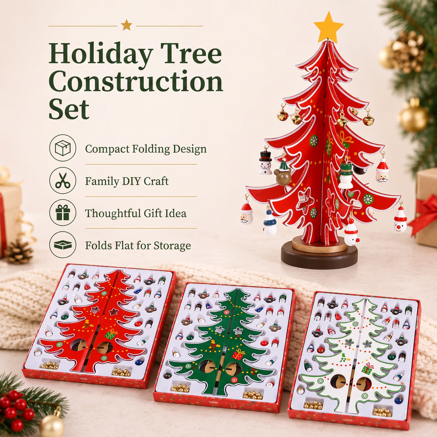 🎄 DIY Wooden Christmas Tree Ornament