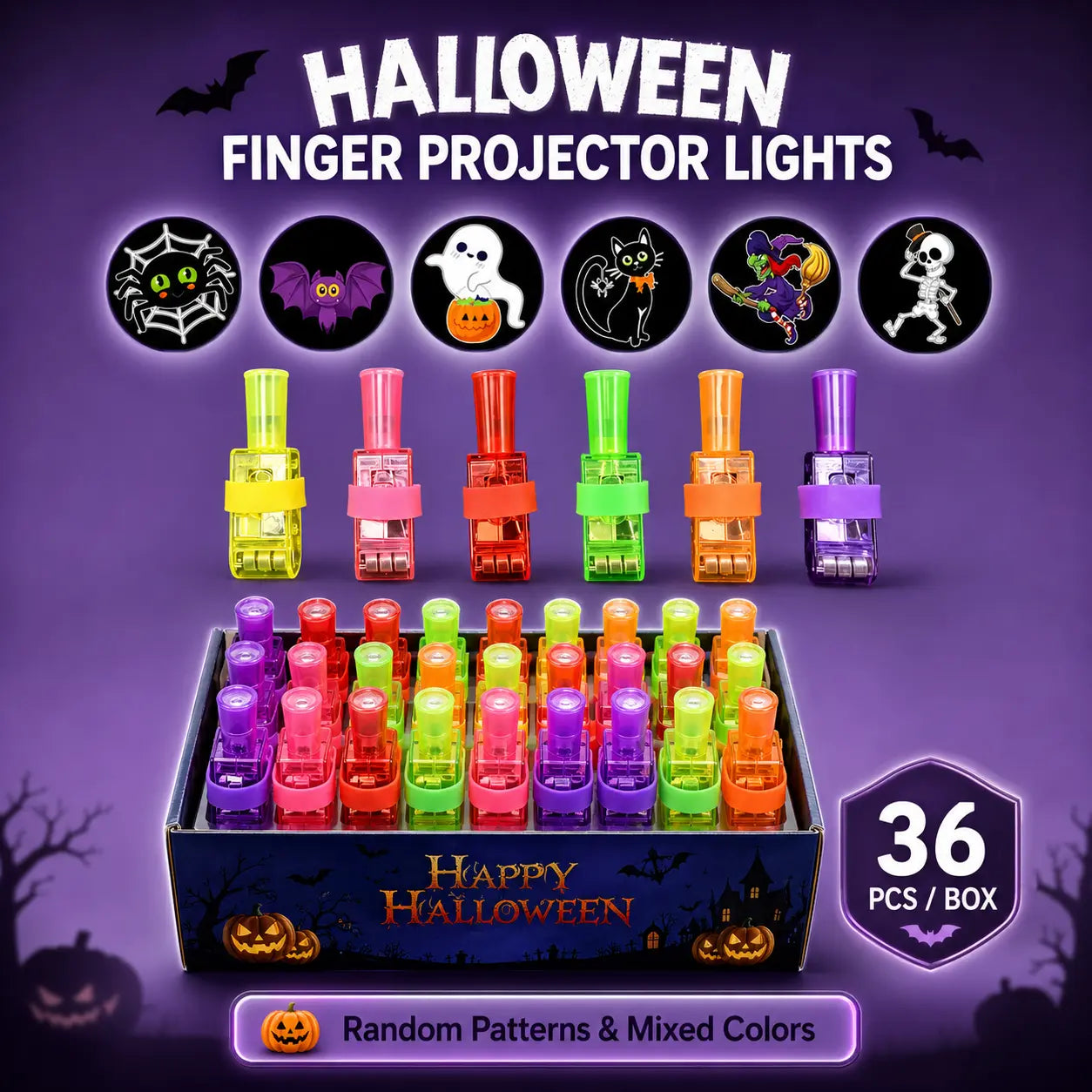 🎃 Halloween Finger Projection Lights – Spooky Fun at Your Fingertips
