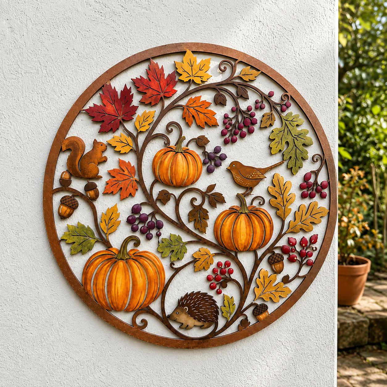 🍂Autumn Pumpkin & Animal Metal Sign