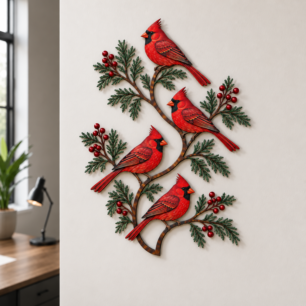 🐦Cardinal / Chickadee Metal Wall Decor
