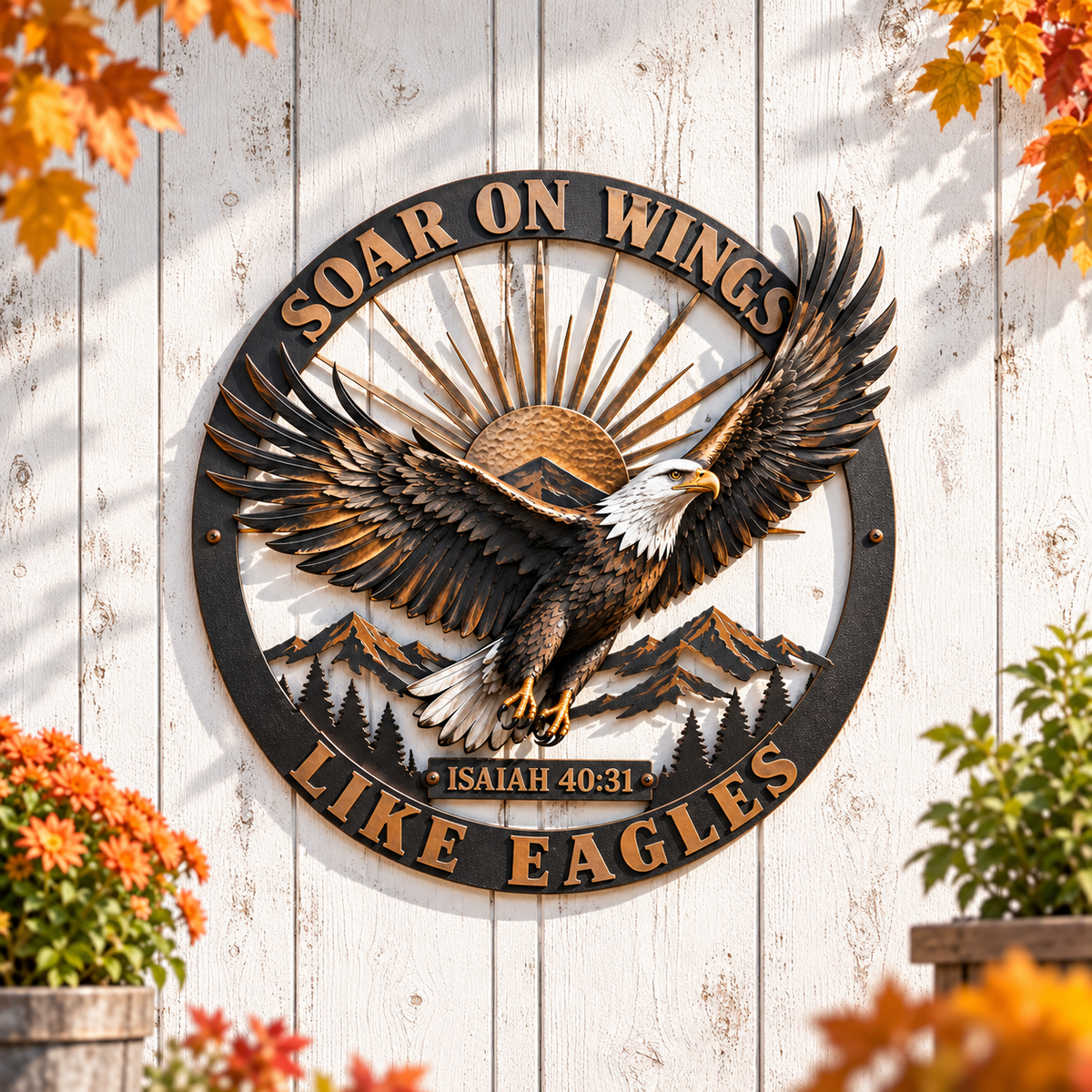 🦅“Soar on Wings Like Eagles” Christian Metal Wall Decor