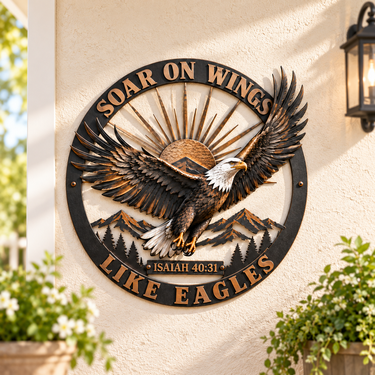 🦅“Soar on Wings Like Eagles” Christian Metal Wall Decor