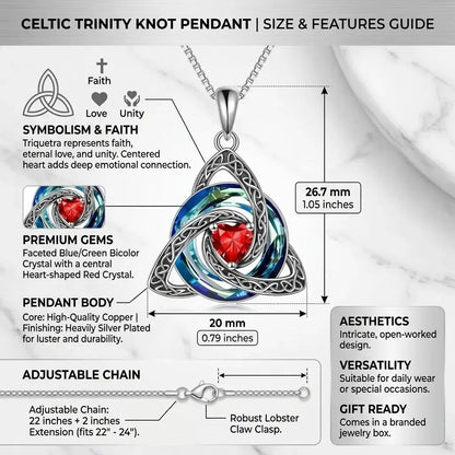 ✨Birthstone Celtic Trinity Knot Necklace – Meaningful Symbol of Love & Connection ❤️