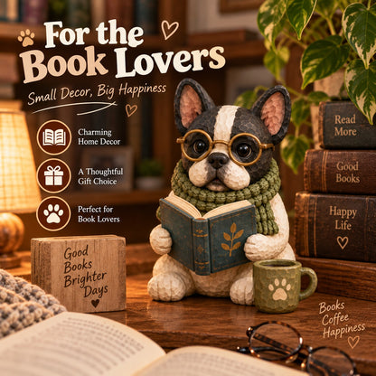 🐶 Reading Dog Figurine Decorative Ornaments | The Heartwarming Spirit of Loyal Reading Companions！
