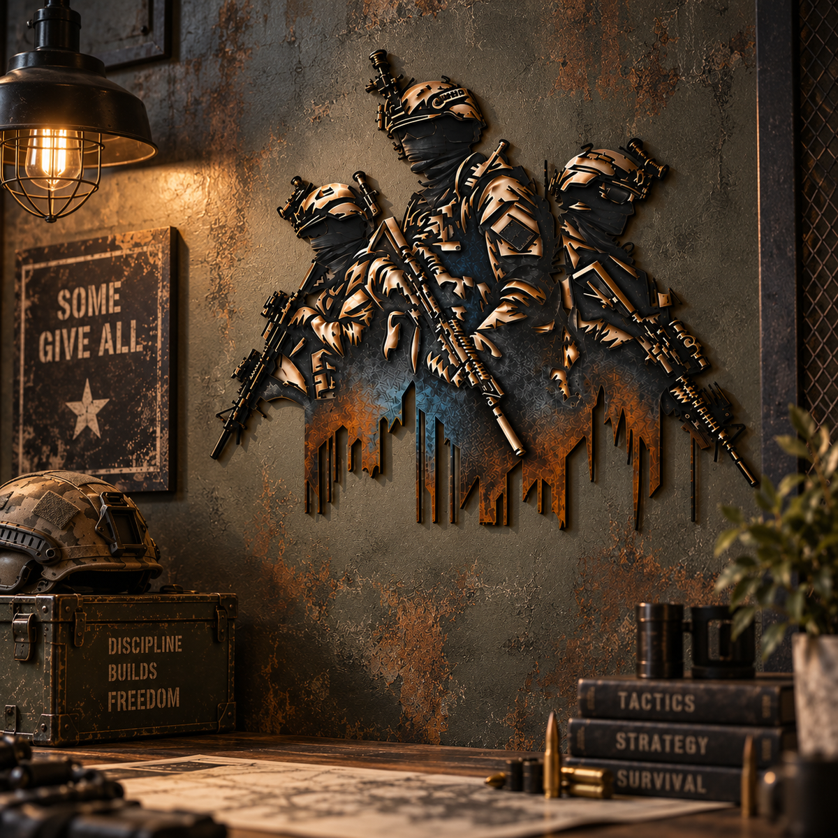 🎖️Brothers in Arms Military Metal Wall Art
