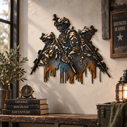 🎖️Brothers in Arms Military Metal Wall Art