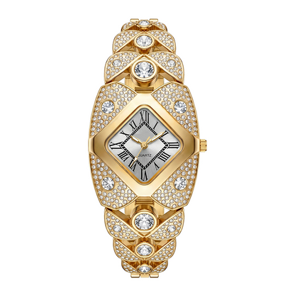 💎Women's Golden Crystal Elegant Quartz Bracelet Watch